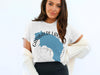 White t-shirt with Garibaldi Lake map graphic and compass, British Columbia text.