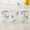 Three clear glasses with "Lake Hamilton Arkansas" and a compass design.