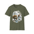 Kodiak Winter Brown Bear Fishing T-Shirt | Wildlife Salmon Catch Nature Lover Tee | Rustic Forest Animal Art Gift Shirt