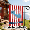 Customizable Pearl Lake Wisconsin garden flag for The Smith Family.