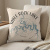 Pillow with "Table Rock Lake Missouri" text and lake map graphic.