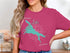 T-shirt with a teal map of Canyon Lake, Arizona, and compass rose graphic.
