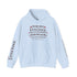 Fear Not Little Flock Hoodie with Printed Sleeves | Luke 12:32 Scripture Heart Design Bible Verse Gift | Share your faith