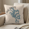 Cushion with Lake Tapps Washington map and compass rose design.