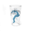 Glass featuring Lake Pend Oreille map with compass rose and "IDAHO".