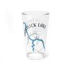 Clear glass with "Pickwick Lake" text, compass rose, and lake outline design.