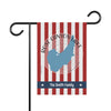 Garden flag with red and white stripes, Rose Canyon Lake map, and "The Smith Family" text.