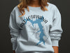 Light blue sweatshirt with Lake Lotawana Missouri map and compass graphic.