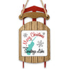 Wooden sleigh ornament with "Merry Christmas From Saratoga Lake" text.