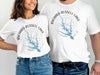 White t-shirts with a compass graphic of Richard Russell Lake, Georgia.