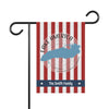 Customizable garden flag with "The Smith Family" text and a blue lake silhouette.