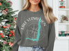 Crewneck sweatshirt with Lake Vermillion Minnesota map and compass graphic.