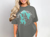 Grey t-shirt with Lake Massabesic New Hampshire map and compass graphic.