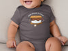 Gray baby bodysuit with s'more graphic and "one s'more to love" text.