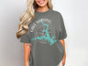 Gray t-shirt with Lake Harding Georgia map and compass design.
