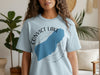 Light blue t-shirt with Convict Lake California map and compass graphic.