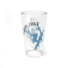 Clear glass pint glass with Badin Lake map and "NORTH CAROLINA" text.