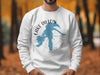 White sweatshirt with blue Lake Dillon map and compass graphic reading "LAKE DILLON COLORADO".