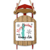 Wooden sled ornament with "Merry Christmas from Honeoye Lake" and a lake silhouette.