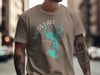 T-shirt with Moss Lake, North Carolina graphic and compass design.