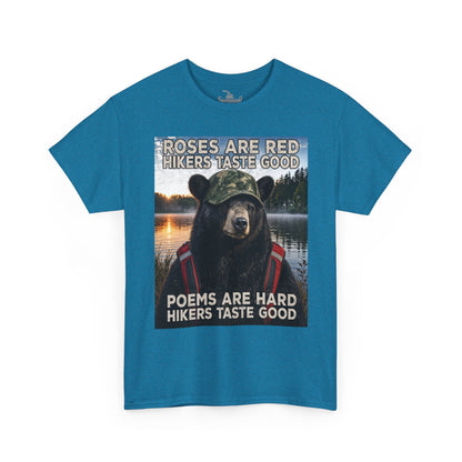 Hikers Taste Good Grizzly Bear Shirt | Hiking Tee Humor for Camping and Weekend Adventures