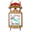 Christmas ornament featuring a red sled with "Merry Christmas From Lake Cachuma" text.