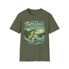 Tight Lines Fishing Graphic T-Shirt | Bass Fishing at the Lake Retro Design