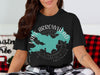 Black t-shirt with Lake Arrowhead California map and compass graphic.