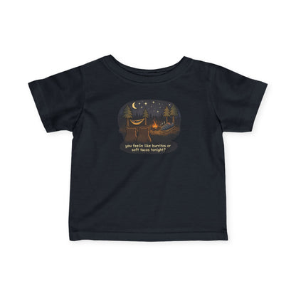 Campfire Bears Humor Baby Toddler Shirt, People in Sleeping Bags are Bear Burritos and Tacos Joke, Camping Smores Shirt
