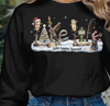 Lake Lanier, Georgia Christmas illustration with fishing gear, snow, and a bear.