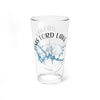 Glass with "HMS Ford Lake" and lake map design, Tennessee.