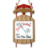 Wooden sled ornament with "Merry Christmas FROM Don Pedro Island" text.