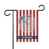 Red and white striped garden flag with Nottely Lake map and "The Smith Family".