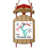 Sled ornament with "Merry Christmas from Moosehead Lake" text and lake graphic.