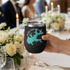 Black tumbler with teal map of Herb Parsons Lake, Tennessee.