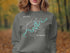 Gray sweatshirt with "Beautiful Bankhead Lake Alabama" text and compass rose design.