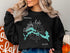 Black crewneck sweatshirt with "Beautiful Flagstaff Lake" and Maine map graphic.