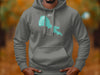 Grey hoodie with Clear Lake California graphic on front.