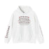 Fear Not Little Flock Hoodie with Printed Sleeves | Luke 12:32 Scripture Heart Design Bible Verse Gift | Share your faith
