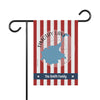 Garden flag with red and white stripes, Timothy Lake map, and "The Smith Family" text.