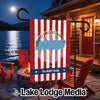 Custom garden flag with Grand Lake St. Marys map and "The Smith Family" text.