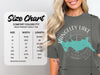 Comfort Colors 1717 heavyweight adult tee size chart with measurements shown.