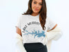 White t-shirt with Lake Murray, South Carolina map and compass design.