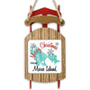 Sled-shaped ornament with "Merry Christmas From Marco Island" text and map.
