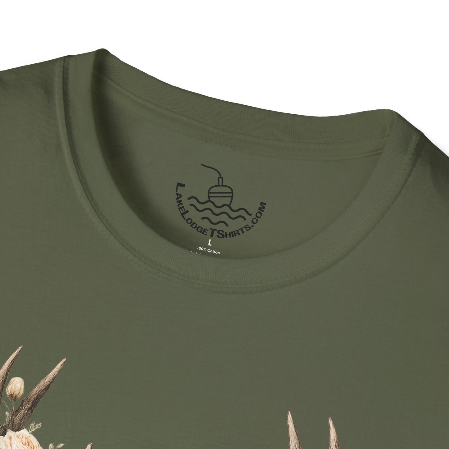 Fear Not Isaiah 41:10 Christian Bible Verse Shirt, Floor Deer Buck Antlers Design, Faith and Religious Gift, Scripture Shirt