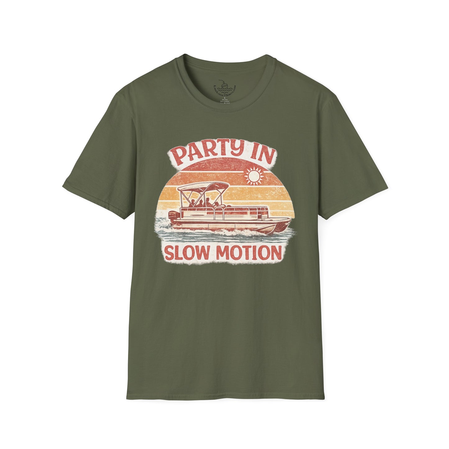 Lake Life Party in Slow Motion Motor Boatin ULTRA SOFT T-Shirt | Retro Shirt for Pontoon Boating Weekend Shirt Gift