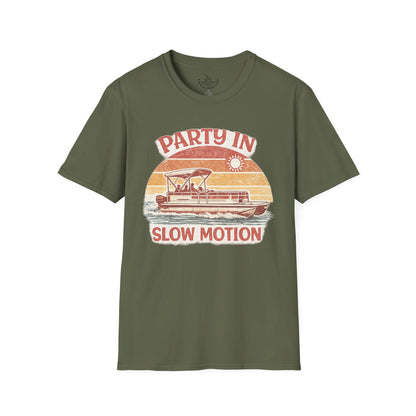 Lake Life Party in Slow Motion Motor Boatin ULTRA SOFT T-Shirt | Retro Shirt for Pontoon Boating Weekend Shirt Gift