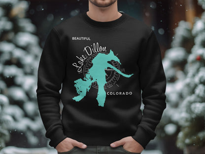 Lake Dillon Colorado Map Design T-Shirt or Sweatshirt