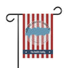 Garden flag with red and white stripes, featuring "Grand Lake St. Marys Ohio" and "The Smith Family".