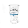 Clear glass with "North Channel" text, compass rose, and blue map outline.